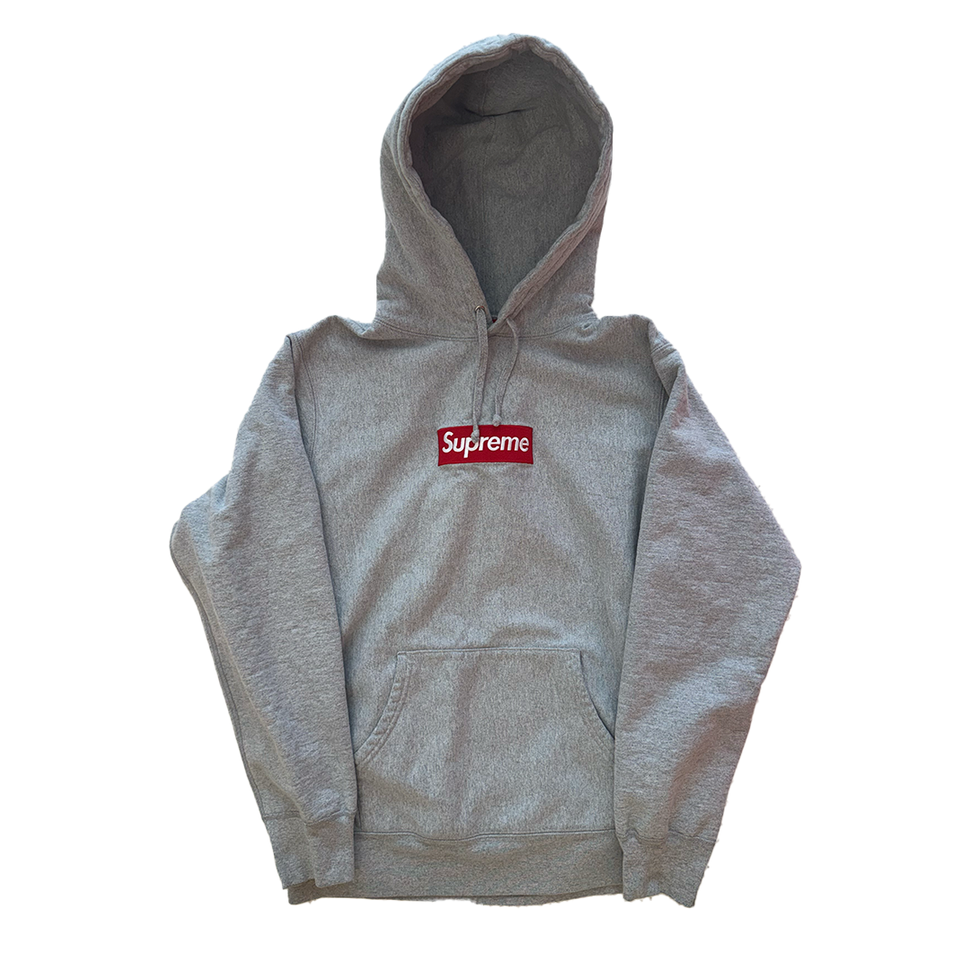Supreme Box Logo Heather Grey Hoodie 2016 (L)