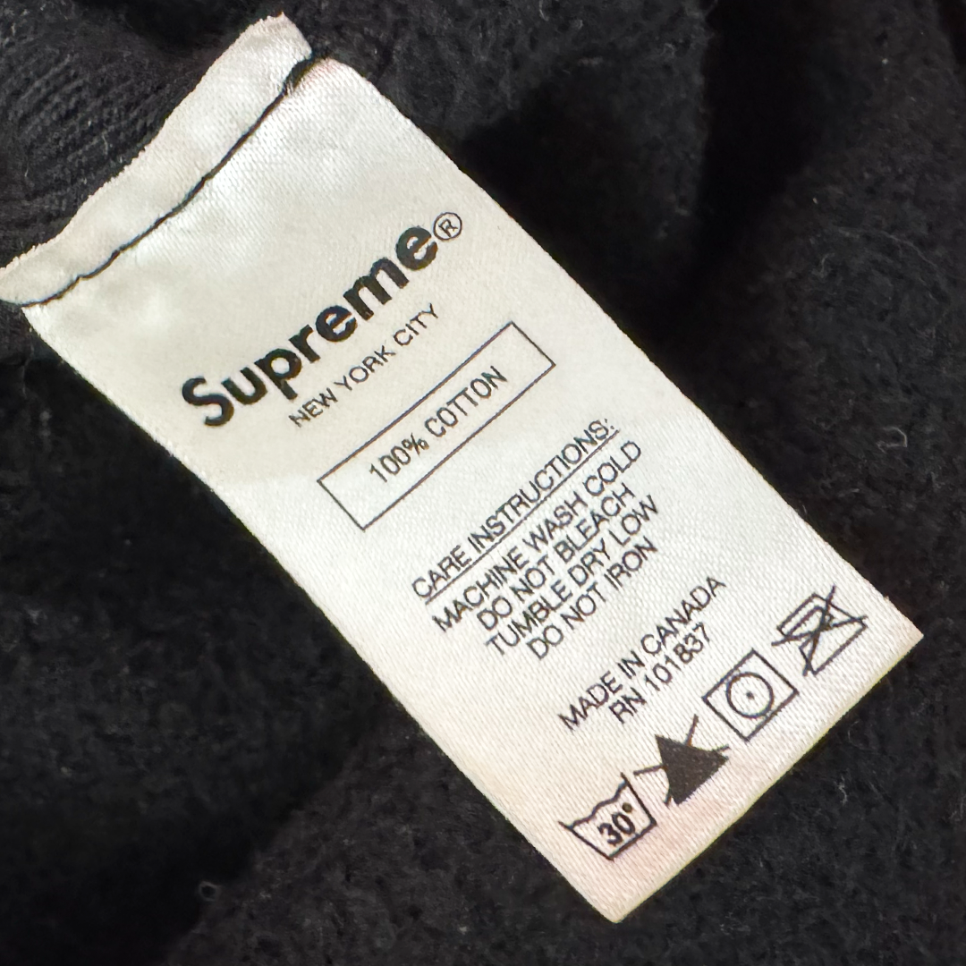 Supreme Cross Box Logo Black Hoodie (M)