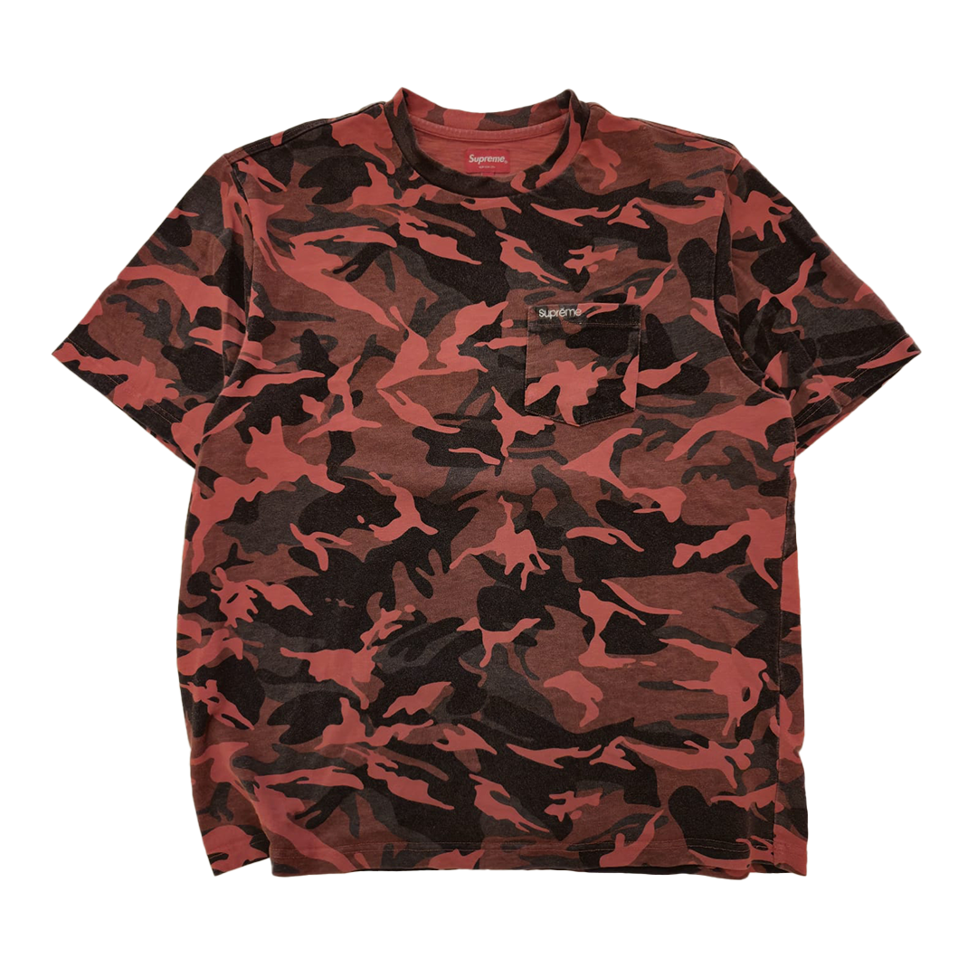 Supreme Red Camo Tee (M)