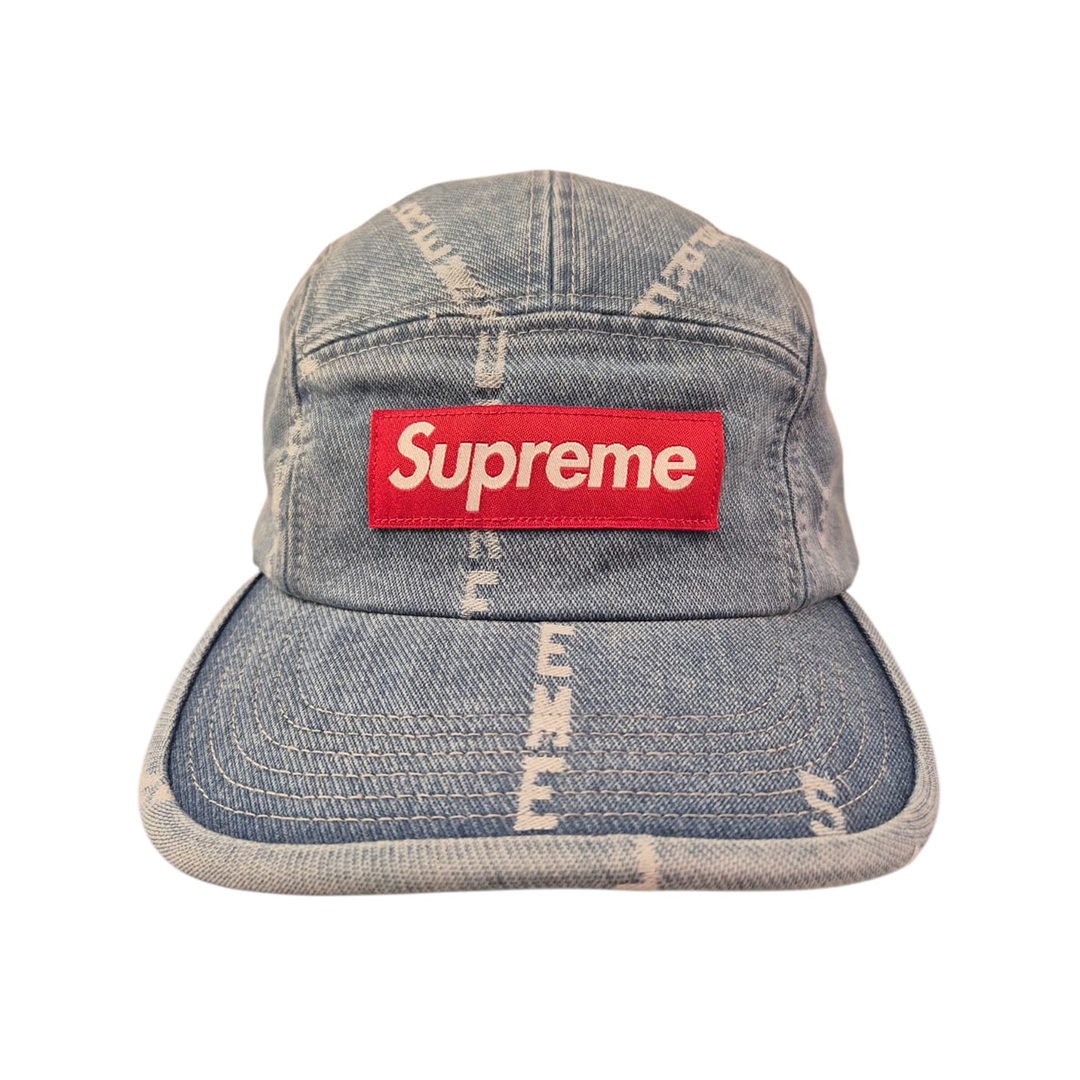 Supreme Jacquard Denim Box Logo Cap