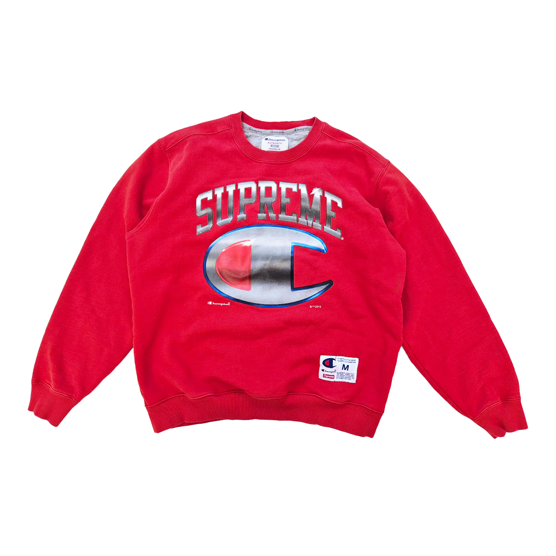 Supreme x Champion Chrome Red Sweater (M)