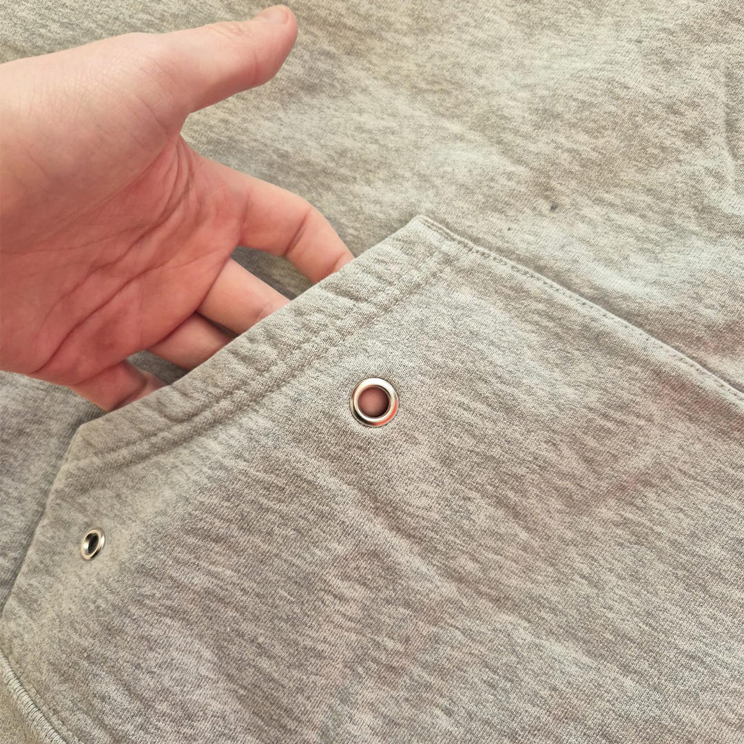 Supreme Metal Eyelet Hole Grey Hoodie (M)