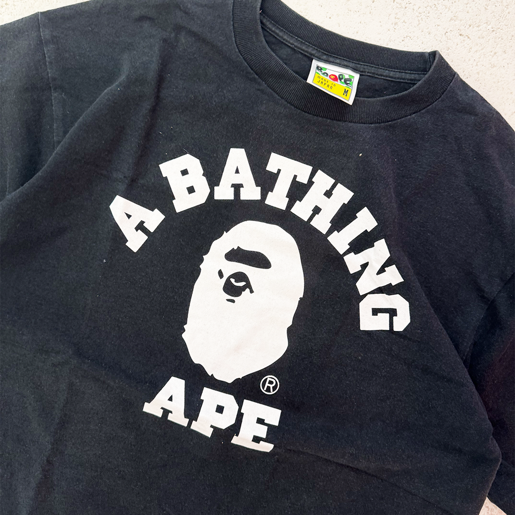 BAPE College Black Tee (M)