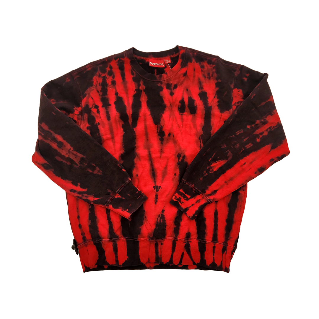 Supreme Red Tie Dye Crewneck (M)