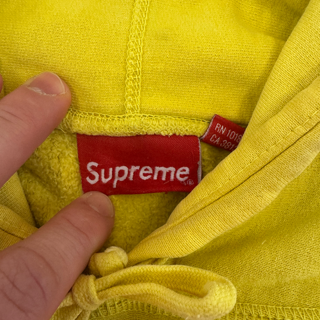 Supreme Cross Box Logo Yellow Hoodie (M)
