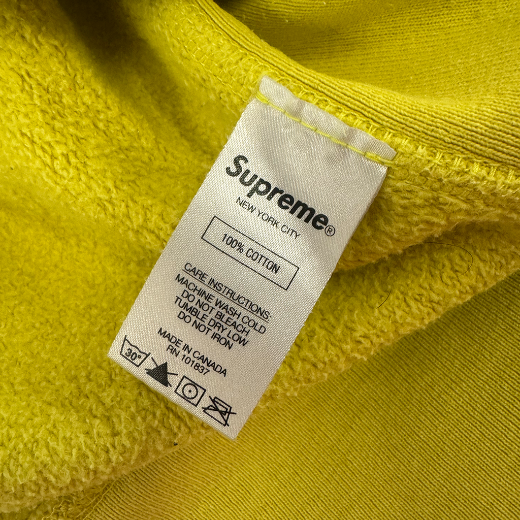 Supreme Cross Box Logo Yellow Hoodie (M)