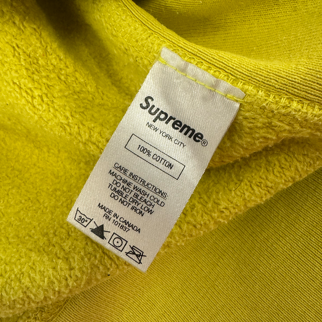 Supreme Cross Box Logo Yellow Hoodie (M)