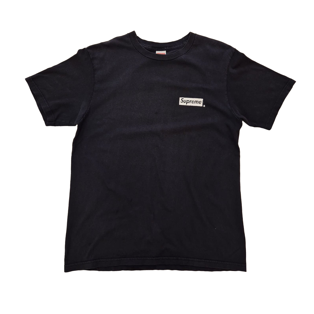 Supreme Spiral Text Black Tee (M)