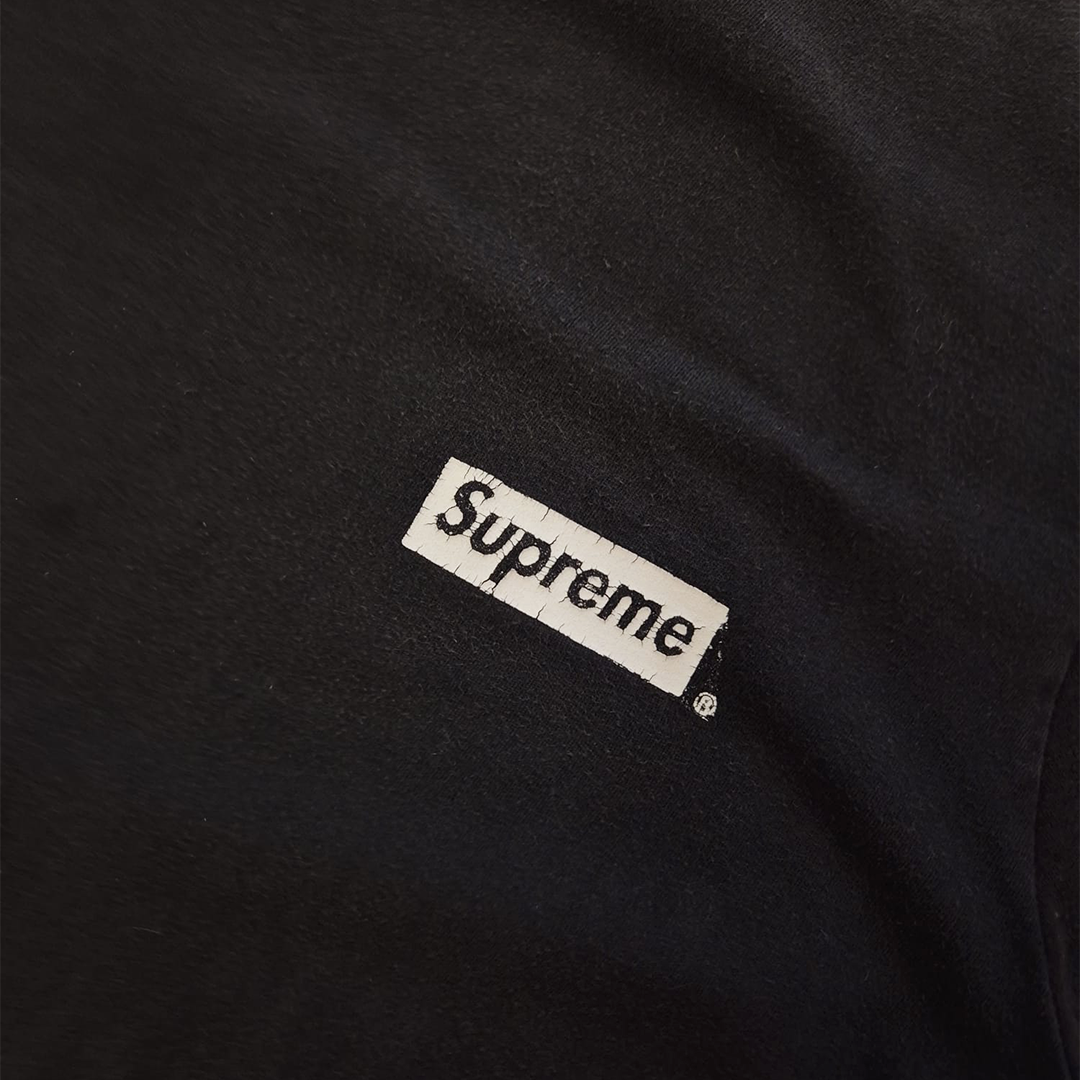 Supreme Spiral Text Black Tee (M)