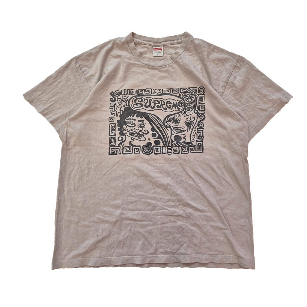 Supreme x TABBOO! NY Faces Beige Tee (L)
