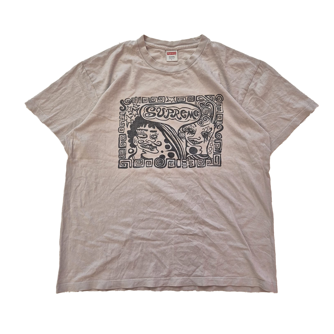Supreme x TABBOO! NY Faces Beige Tee (L)