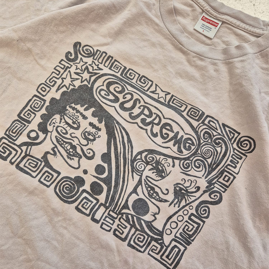 Supreme x TABBOO! NY Faces Beige Tee (L)