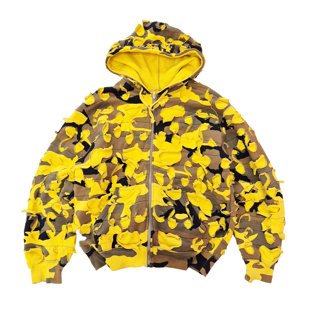 Supreme x Griffin Yellow Camo Zip Up Hoodie (M)