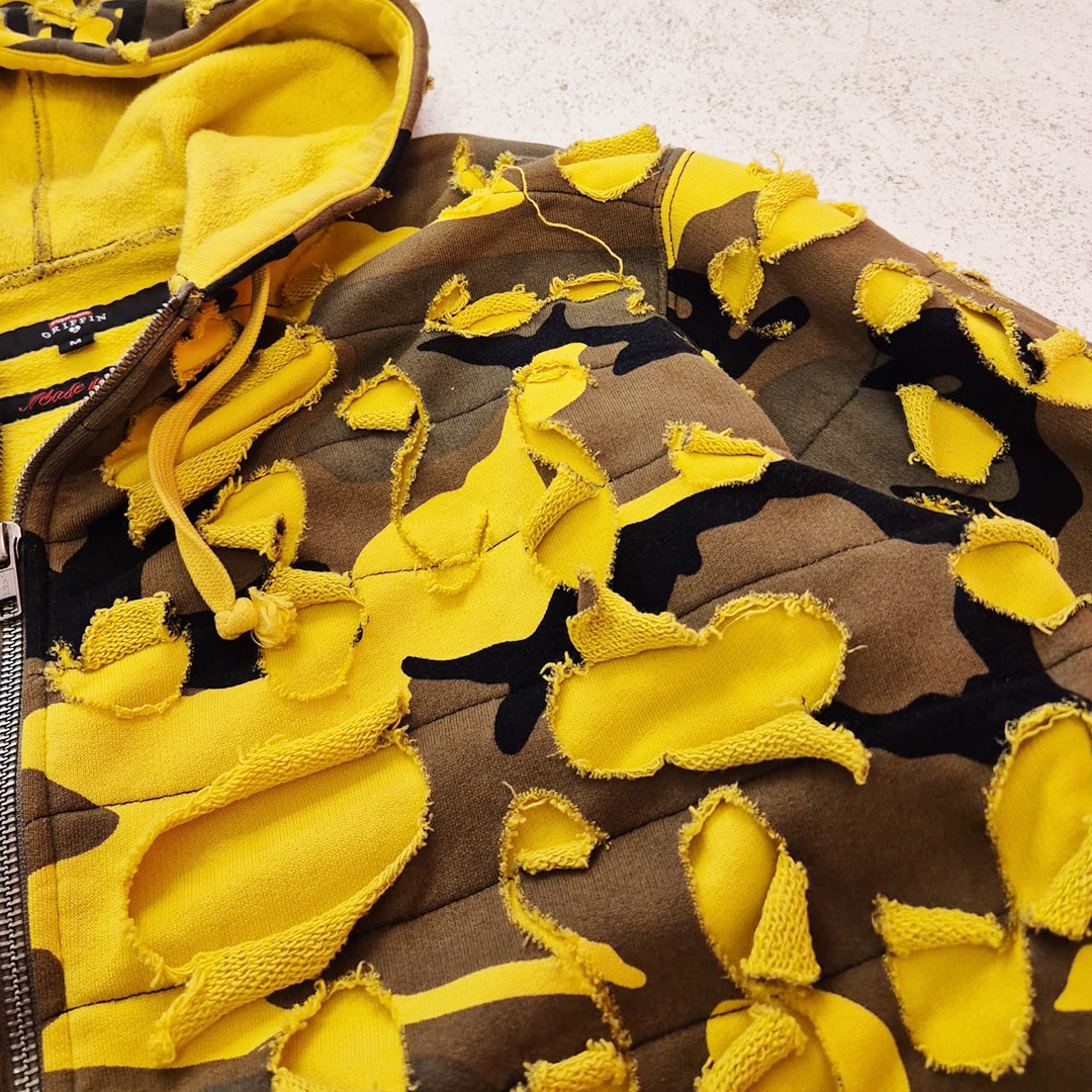 Supreme x Griffin Yellow Camo Zip Up Hoodie (M)