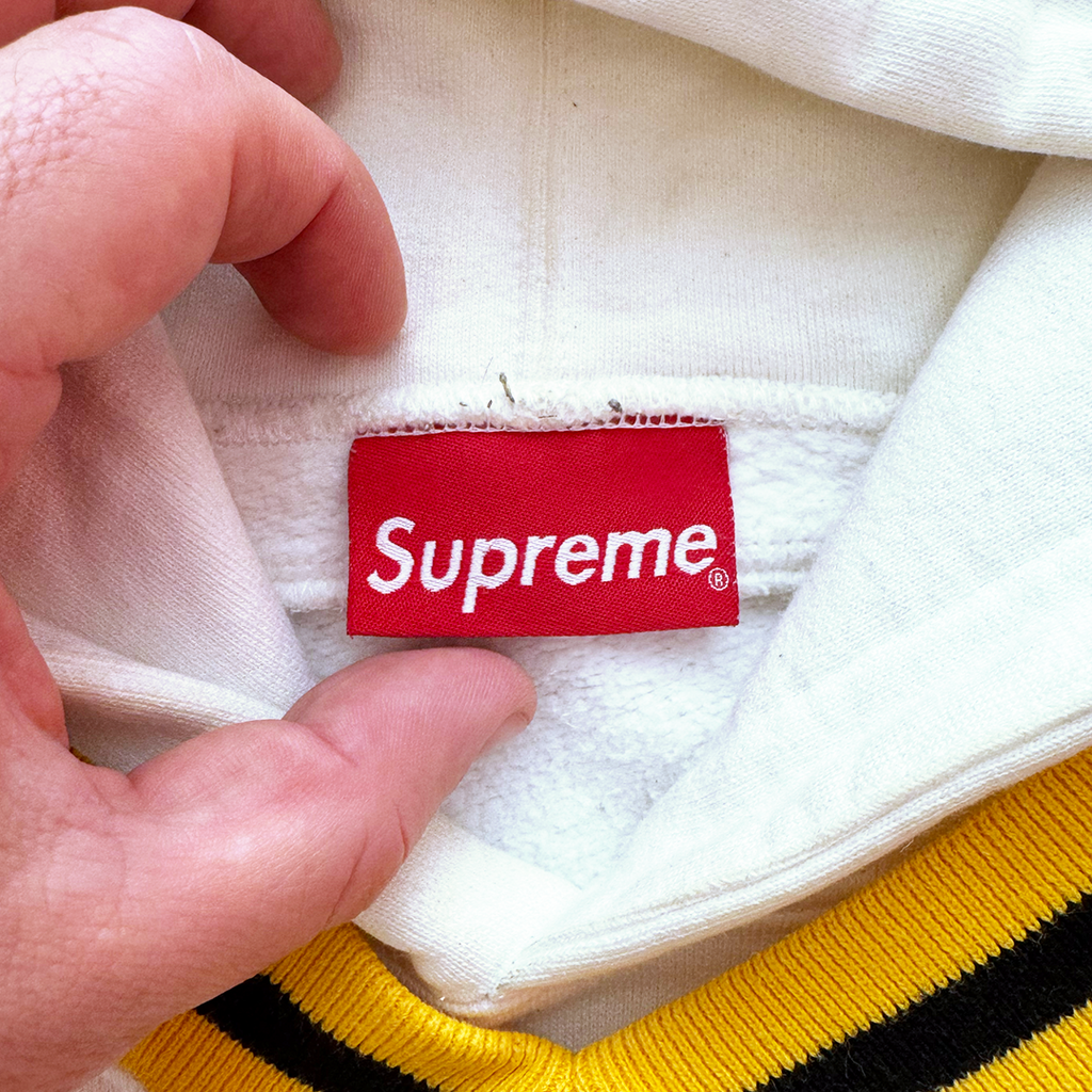 Supreme White Hockey Hooded Sweatshirt (M)