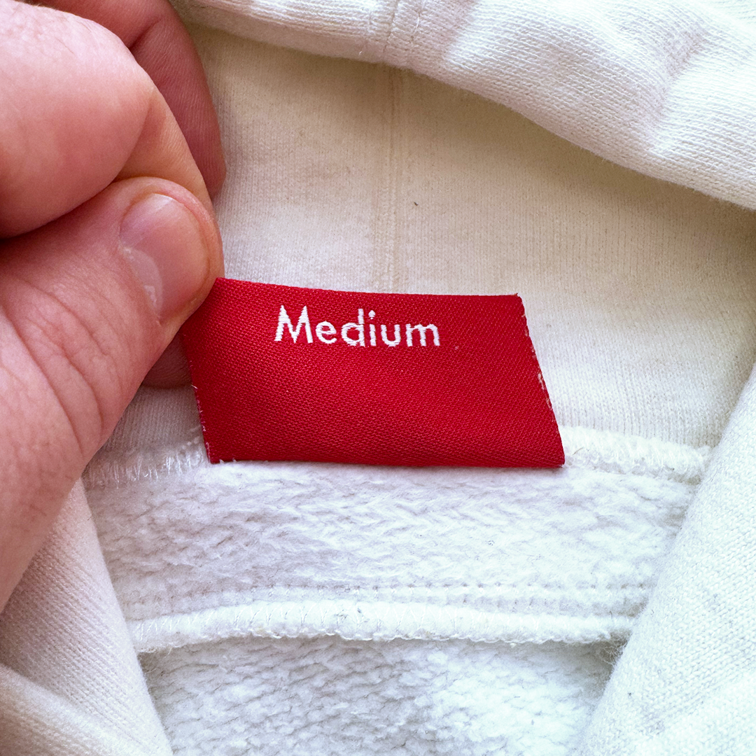 Supreme White Hockey Hooded Sweatshirt (M)