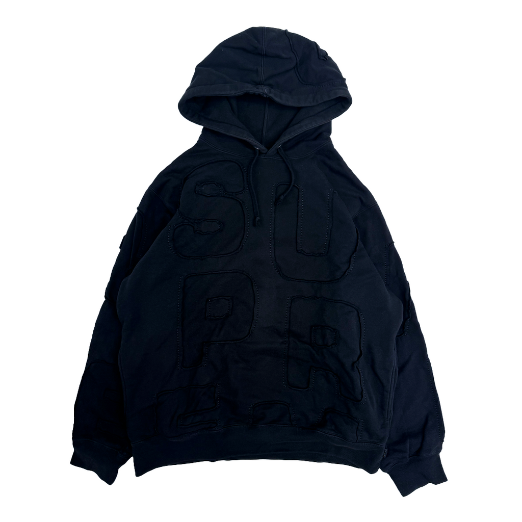 Supreme Cutout Letters Black Hoodie (M)