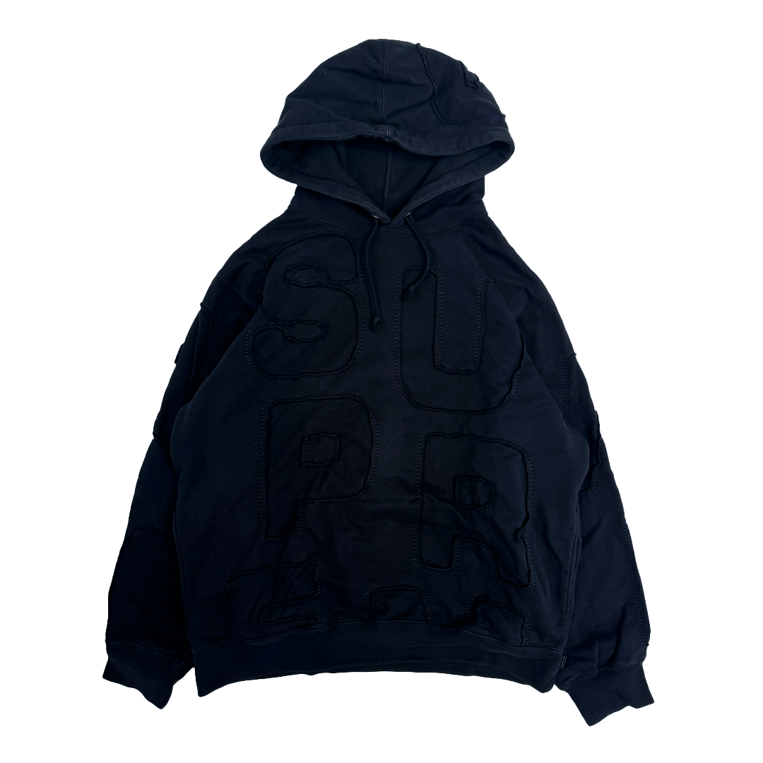 Supreme Cutout Letters Black Hoodie (M)