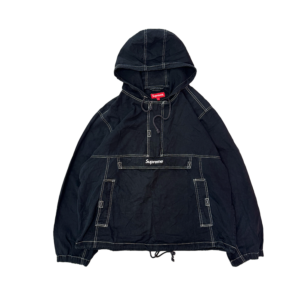 Supreme Contrast Stitch Twill Hoodie (L)