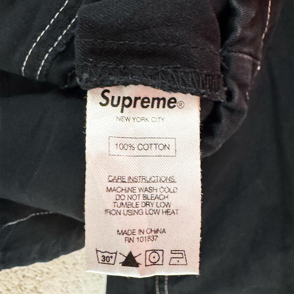 Supreme Contrast Stitch Twill Hoodie (L)