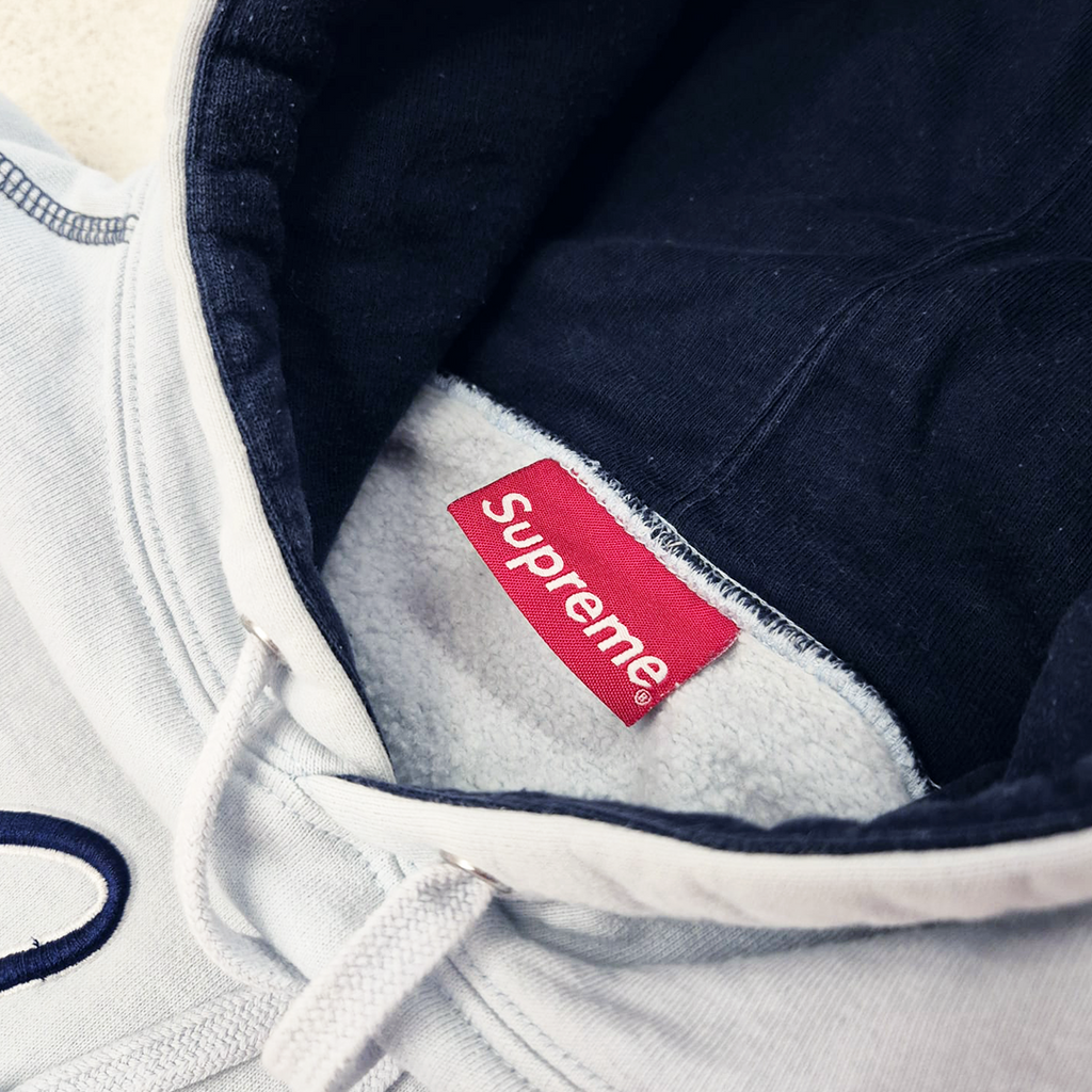 Supreme Contrast Embroidered White Hoodie (M)