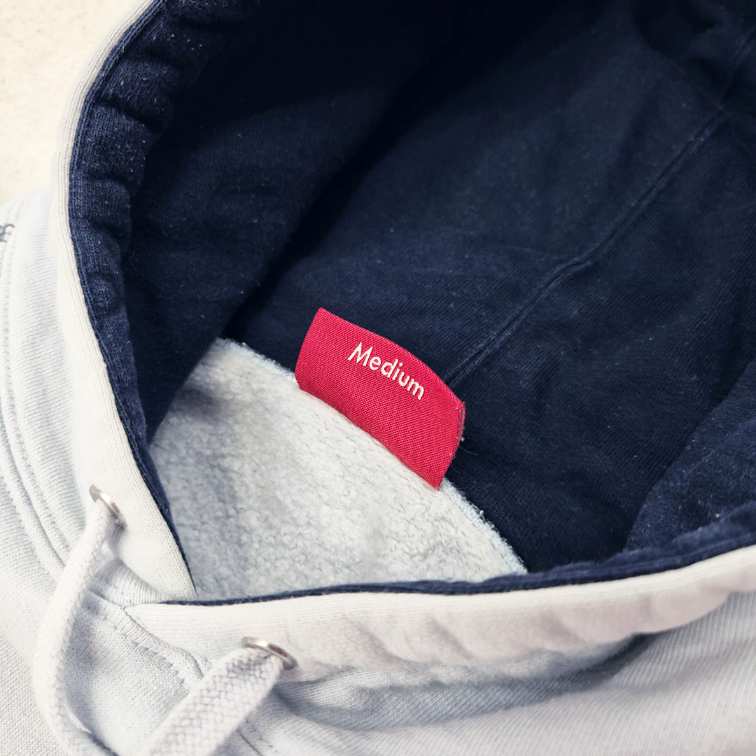 Supreme Contrast Embroidered White Hoodie (M)