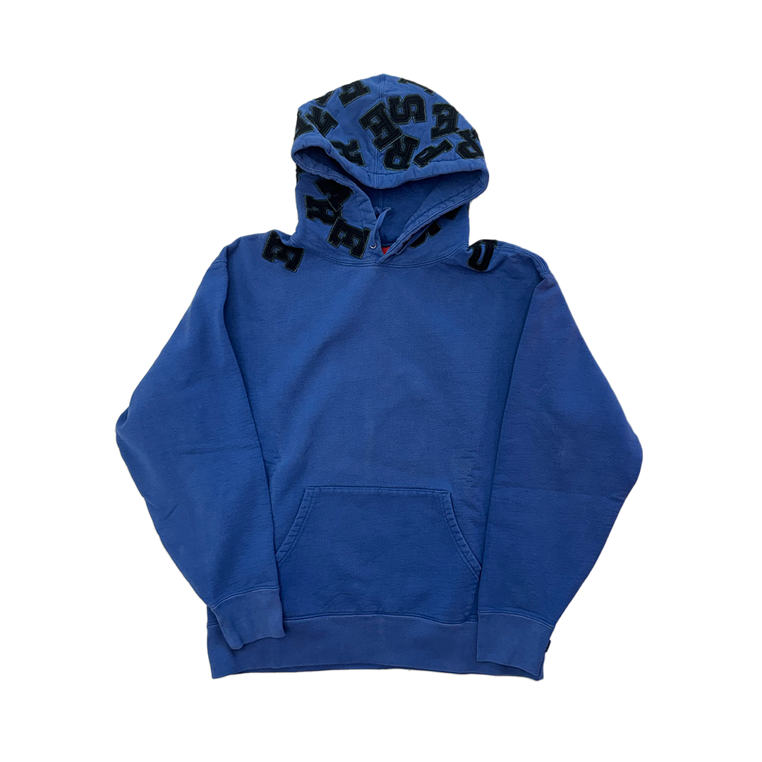 Supreme Scattered Blue Hoodie (L)