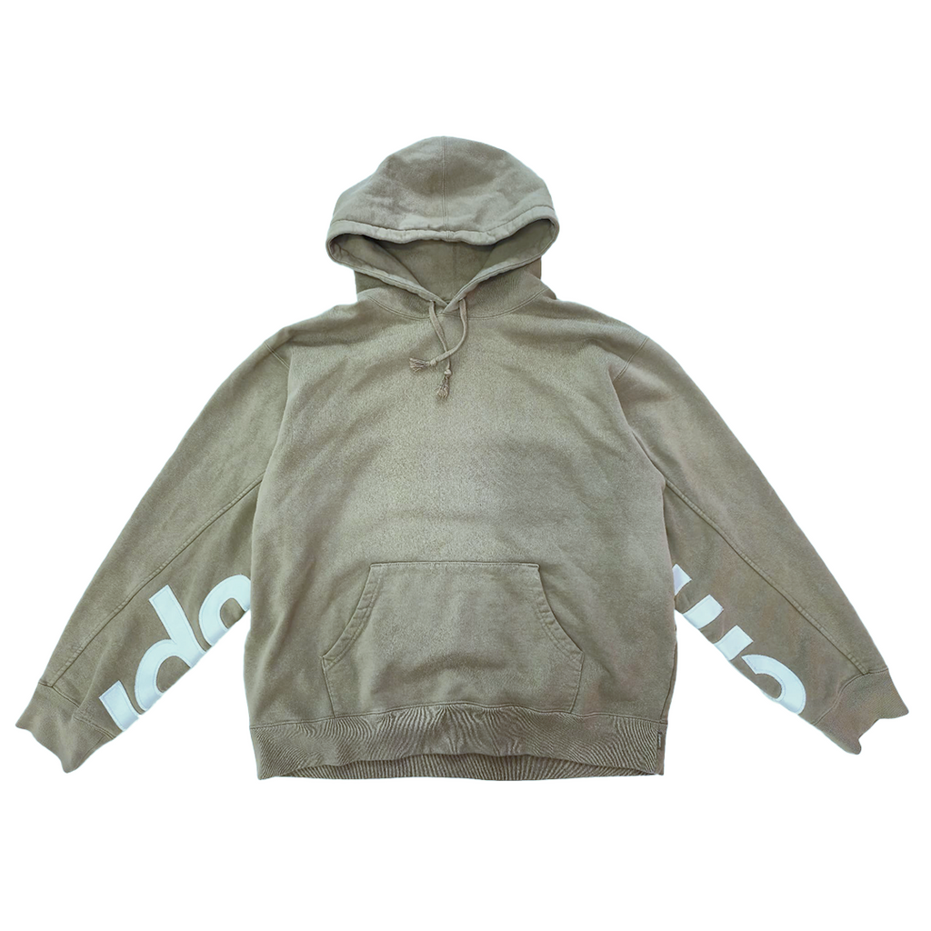 Supreme Cropped Panels Light Brown Hooded Sweatshirt (L)
