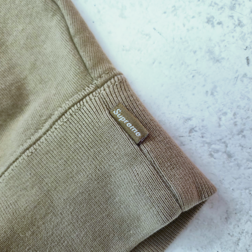 Supreme Cropped Panels Light Brown Hooded Sweatshirt (L)