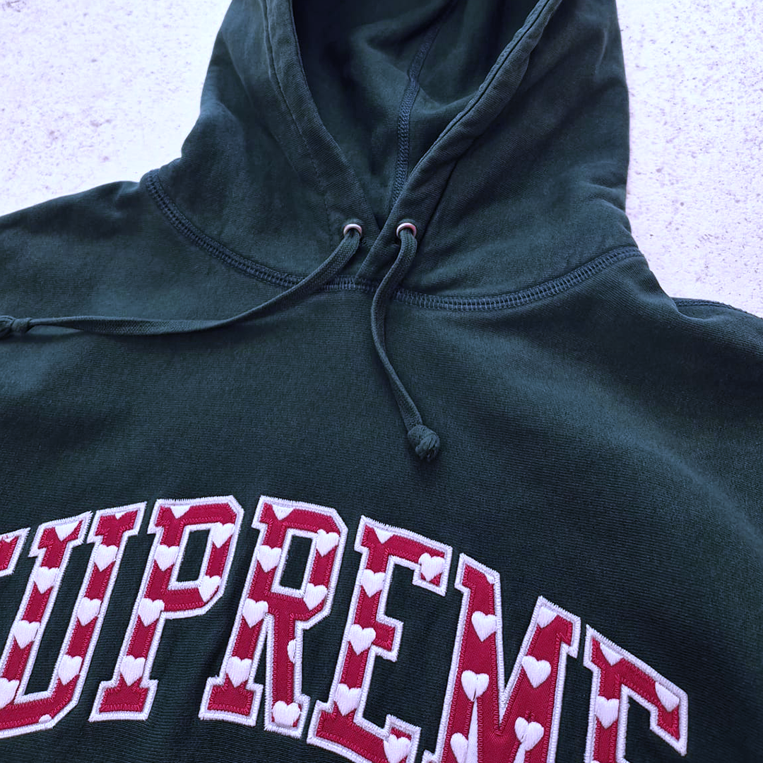 Supreme Hearts Arc Green Hoodie (M)