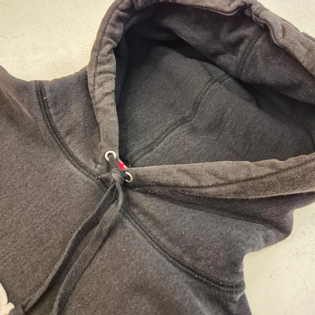 Supreme Perforated Leather Black Hoodie (L)