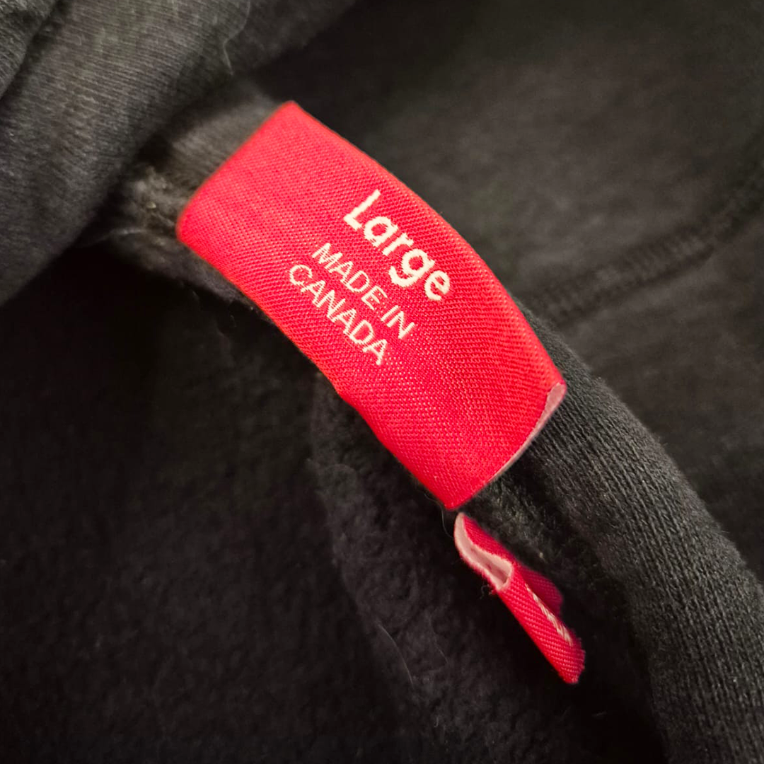 Supreme Perforated Leather Black Hoodie (L)