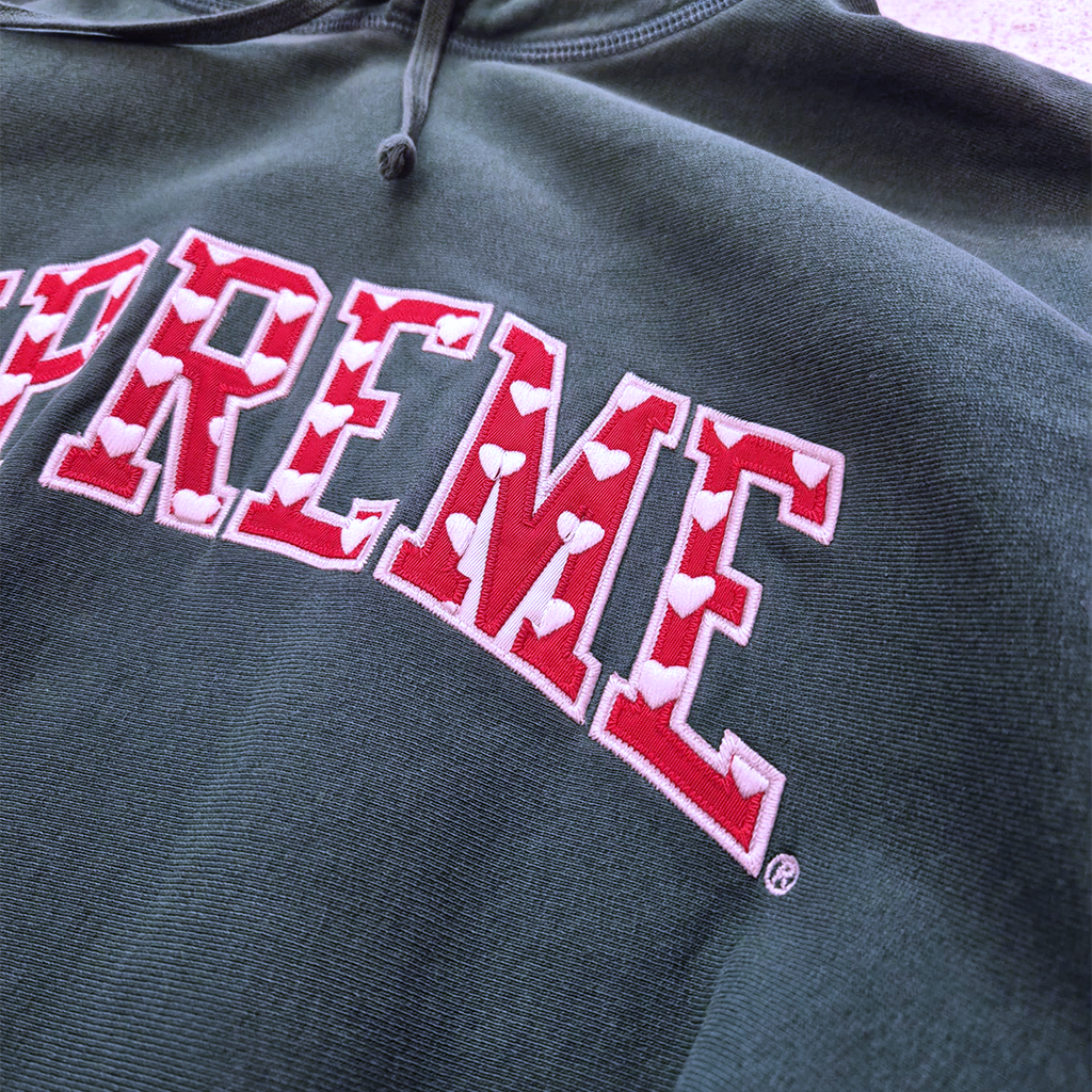 Supreme Hearts Arc Green Hoodie (M)