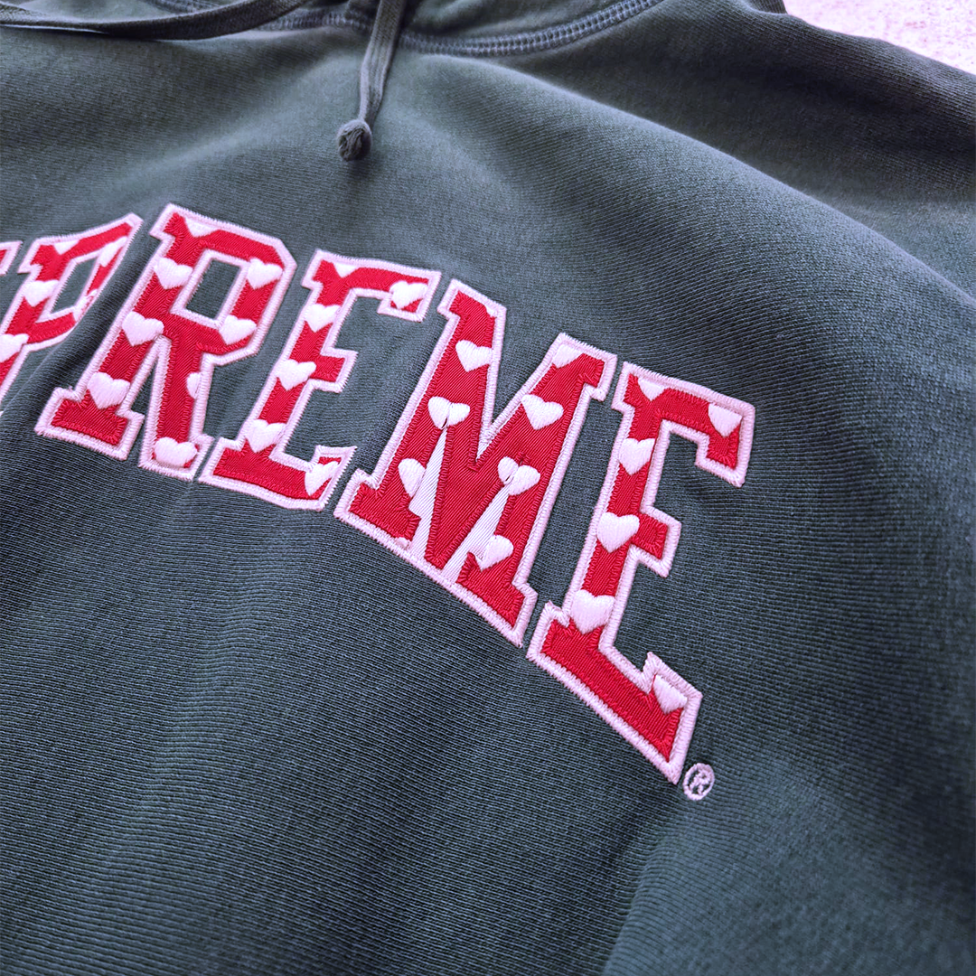 Supreme Hearts Arc Green Hoodie (M)