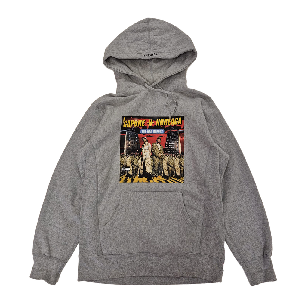 Supreme x Capone N Noreaga Grey Hoodie (L)
