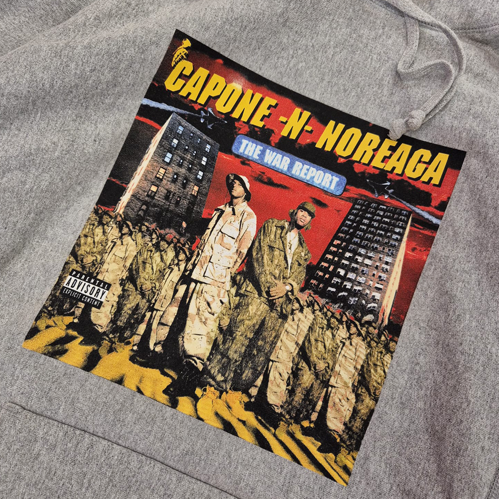 Supreme x Capone N Noreaga Grey Hoodie (L)