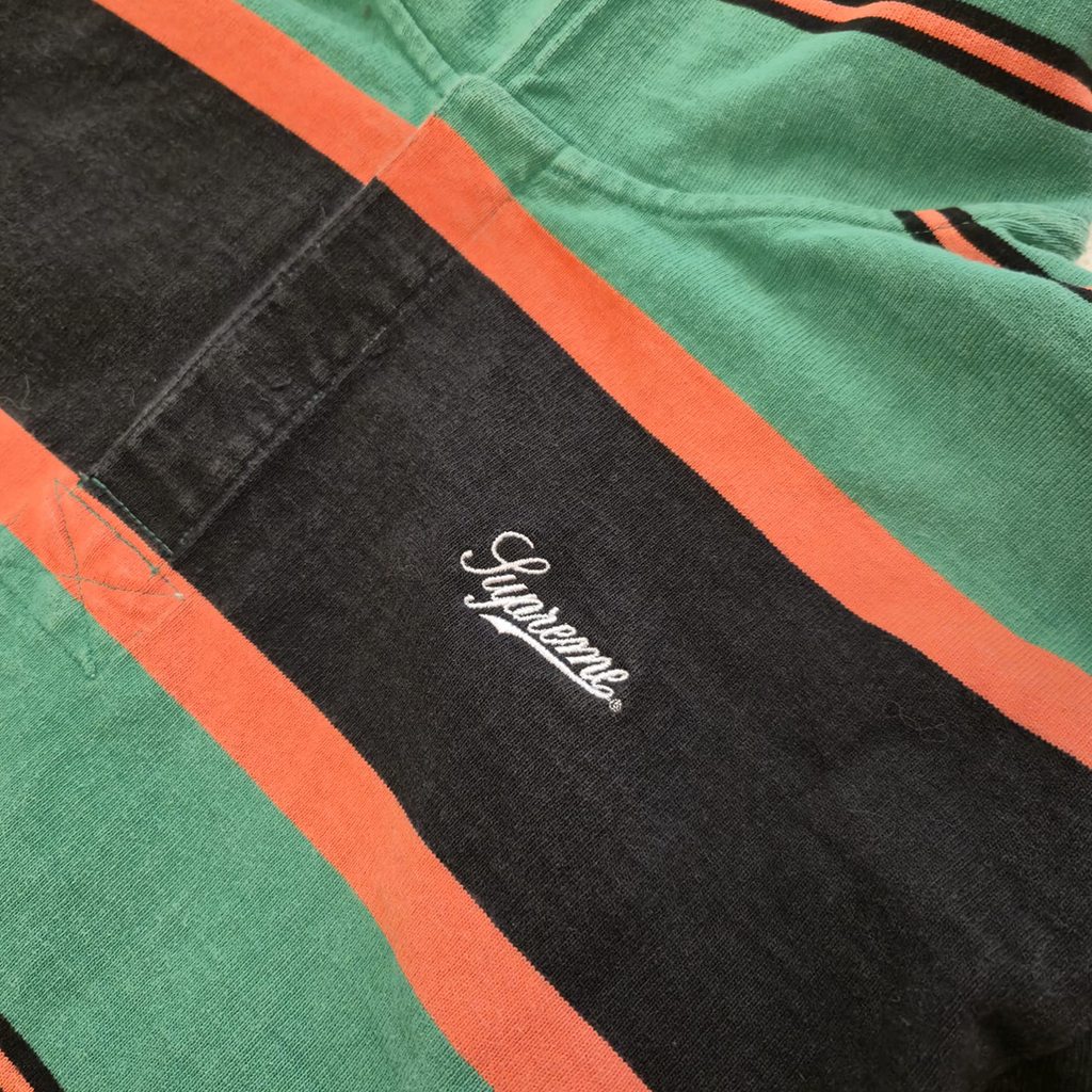 Supreme Rugby Lined Green Hoodie (L)