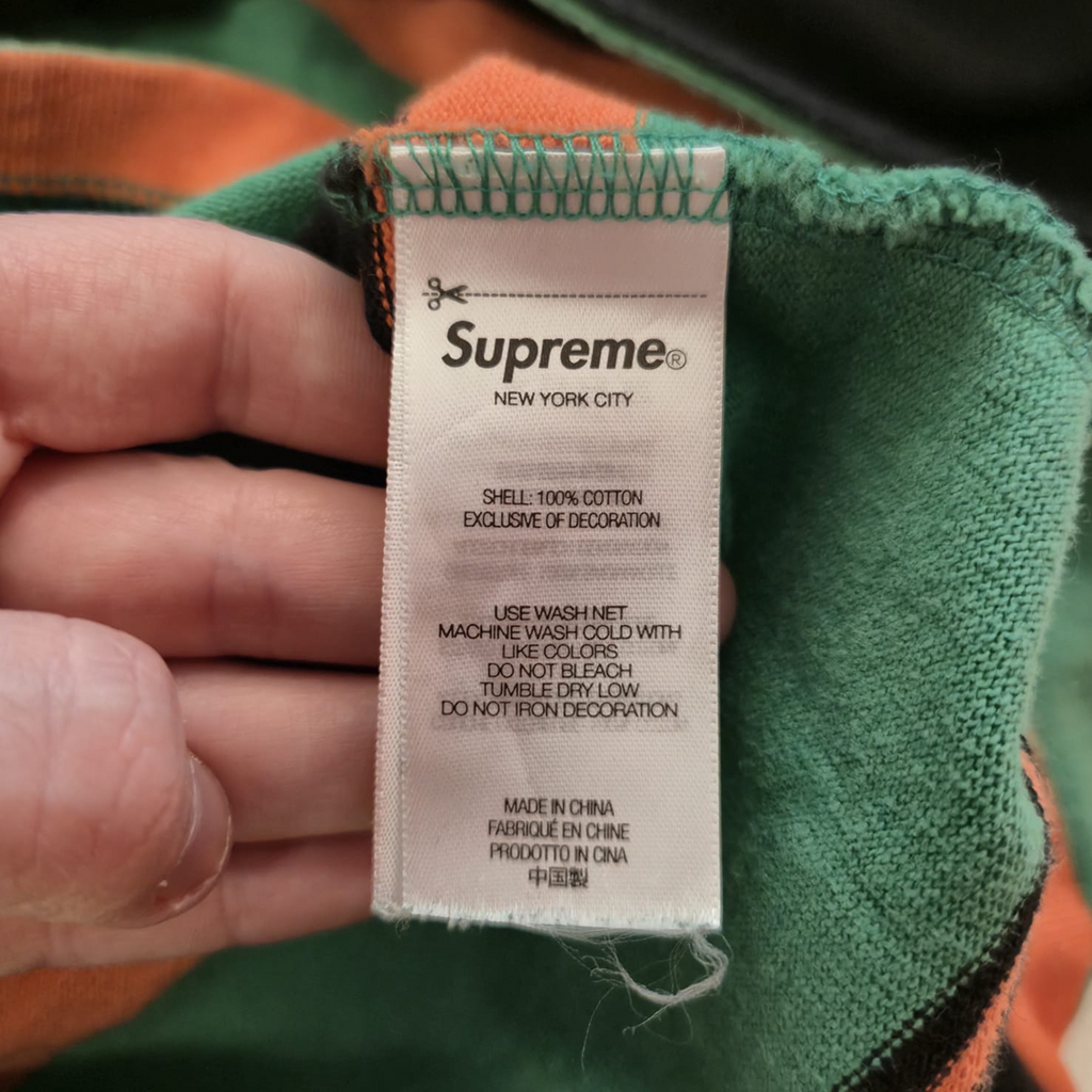 Supreme Rugby Lined Green Hoodie (L)