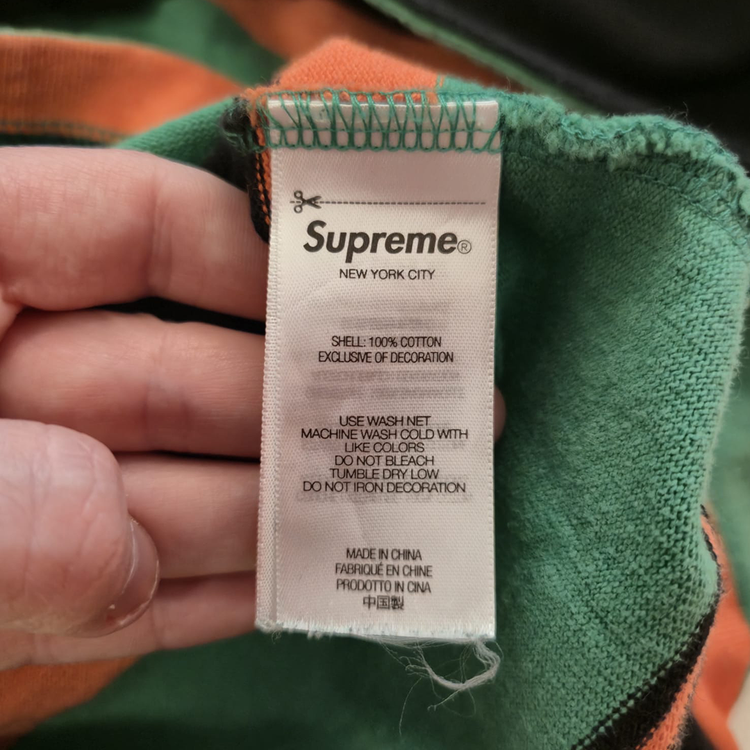 Supreme Rugby Lined Green Hoodie (L)