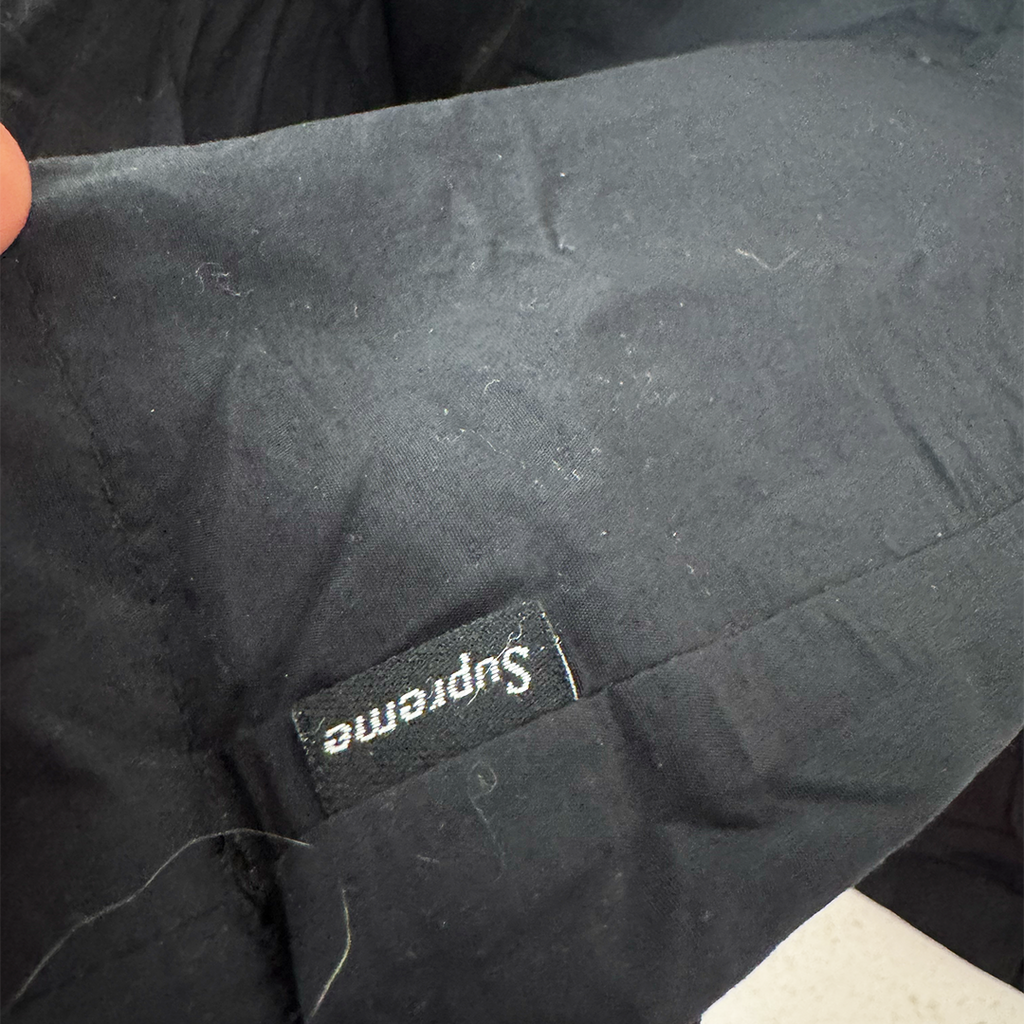 Supreme Reflective Logo Triple-Layer Waterproof Black Jacket (L)