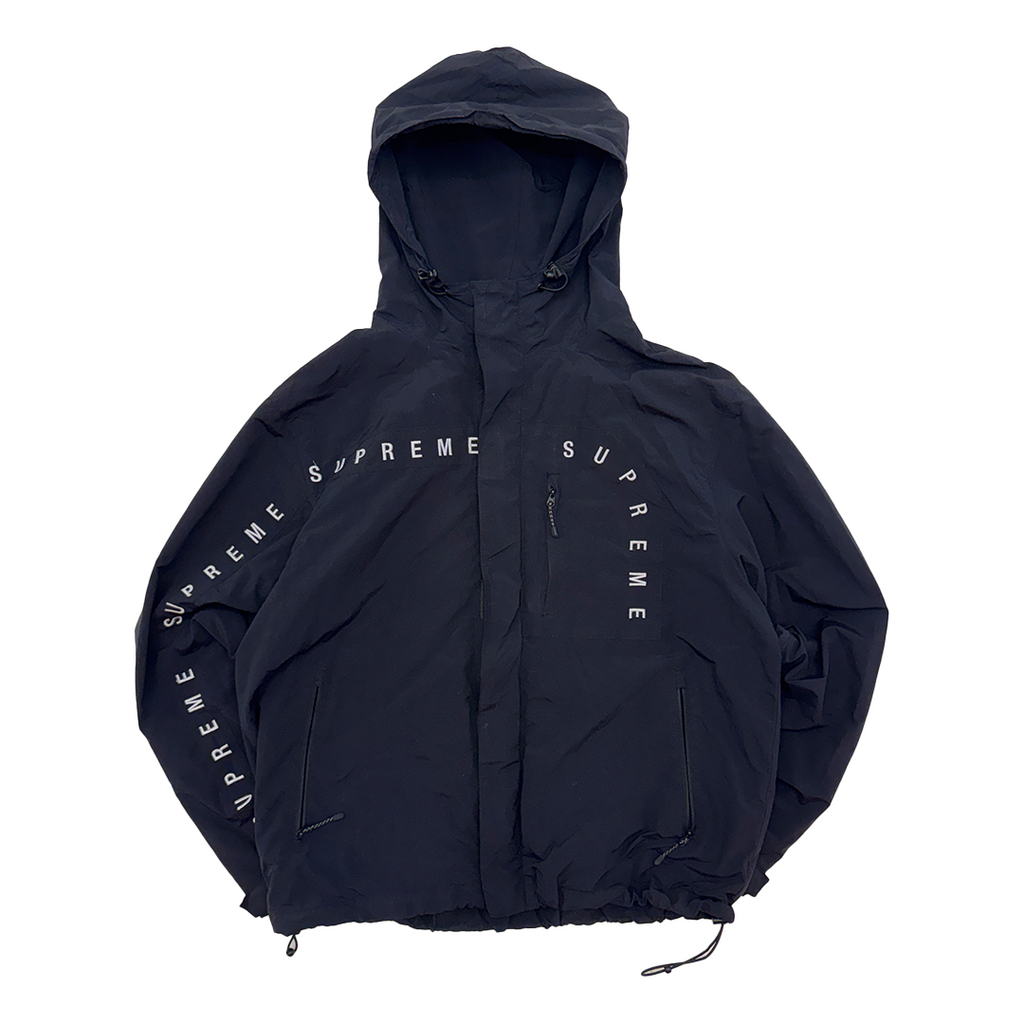 Supreme Curve Logos Ripstop Jacket Black (M)
