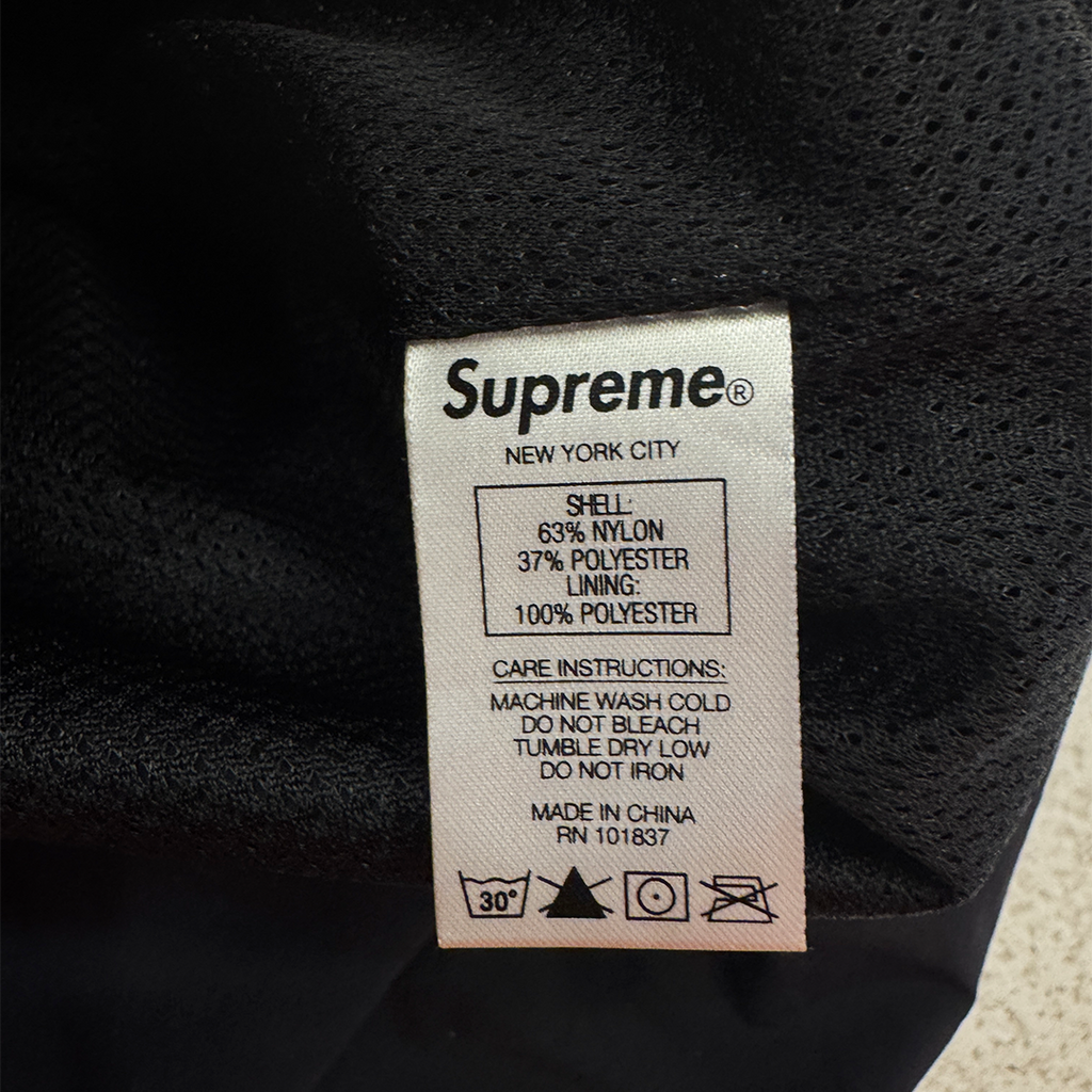 Supreme Curve Logos Ripstop Jacket Black (M)