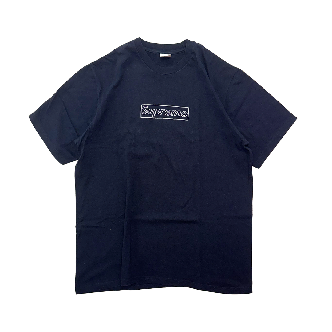 Supreme Kaws Box Logo Chalked Black Tee (M)
