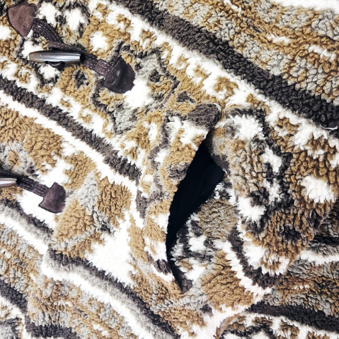 Supreme Beige Sherpa Fleece Toggle Jacket (M)