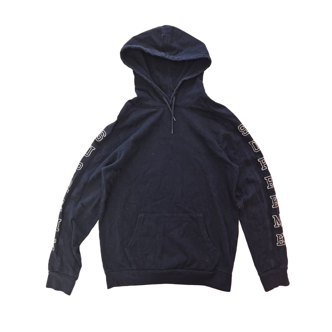 Supreme Navy Hooded Sleeve Stripe Top (M)