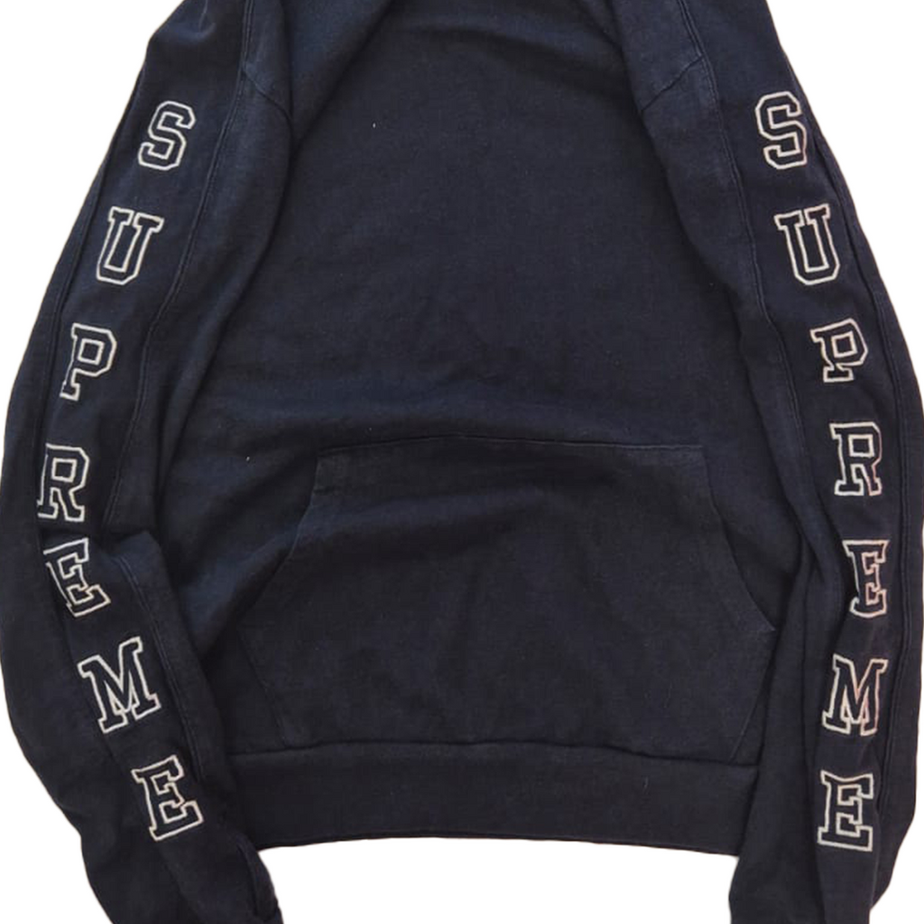 Supreme Navy Hooded Sleeve Stripe Top (M)