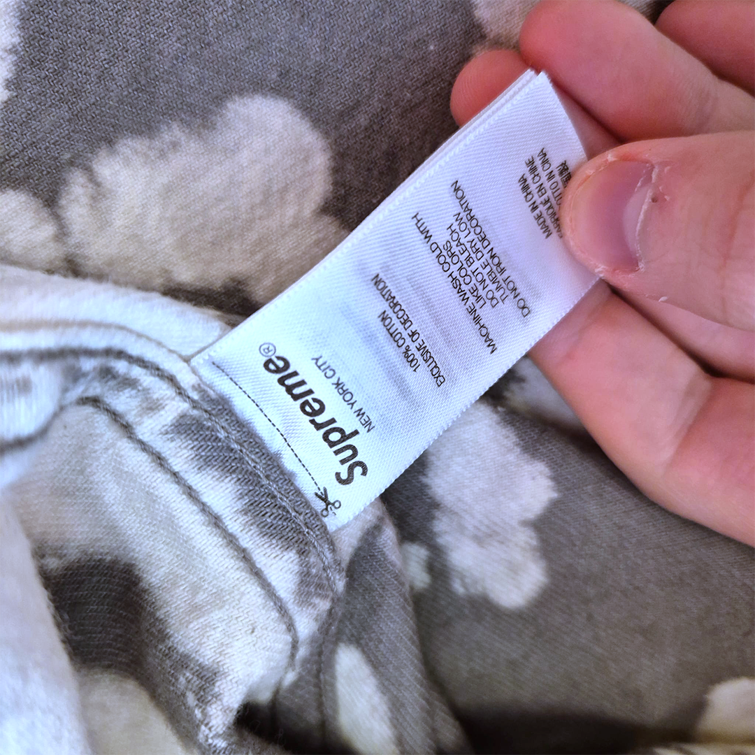 Supreme Hooded Bleached Denim Shirt (L)