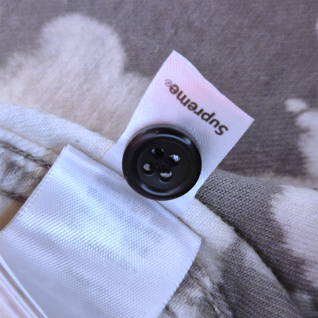 Supreme Hooded Bleached Denim Shirt (L)