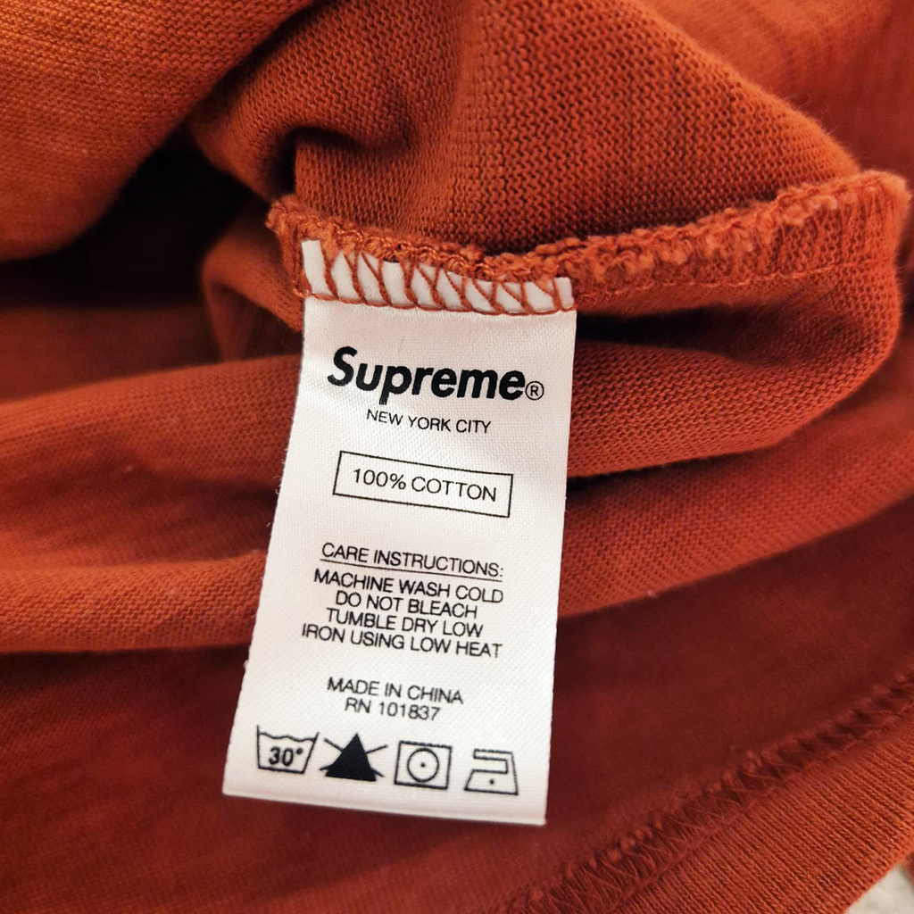 Supreme Orange Pocket L/S Tee (L)
