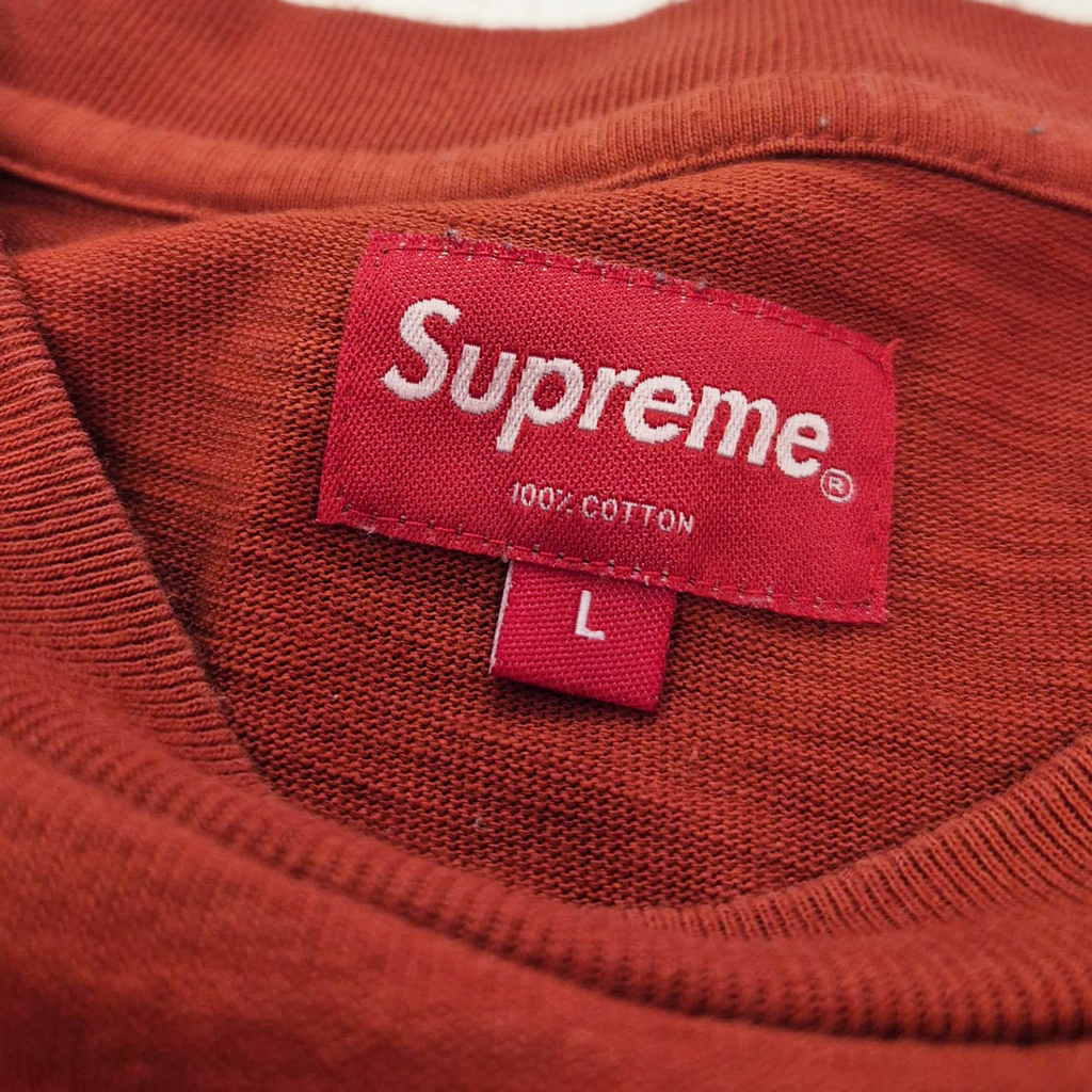 Supreme Orange Pocket L/S Tee (L)
